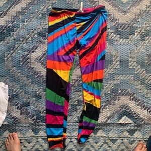 Multi colored stripped stretch pants